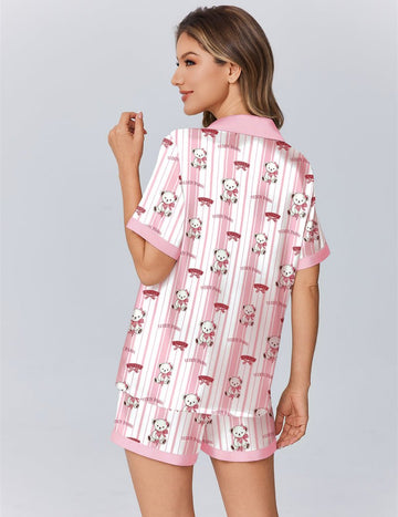 ekouaer-pajama-sets-satin-teddy-pyjama-animal-print-kurz image 8