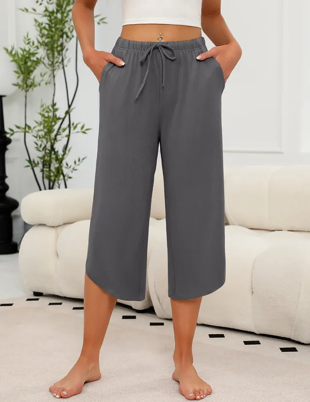 ekouaer-pajama-sets-pyjamahose-damen-capri-weit-sommer image 1