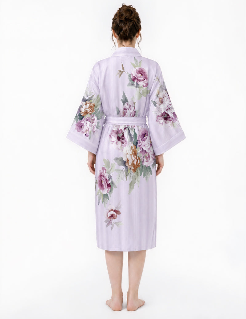 ekouaer-robes-kimono-morgenmantel-purple-floral-lyocell image 5