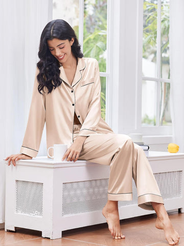 ekouaer-pajama-sets-satin-pyjama-2er-pack-knopfleiste image 5