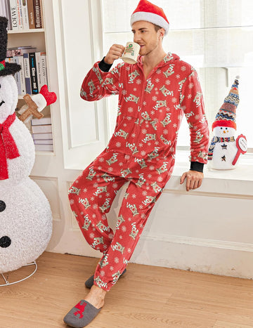 ekouaer-jumpsuits-herren-fleece-onesie-weihnachten image 7