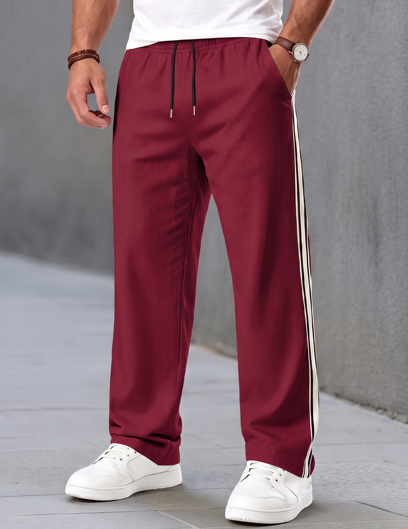 ekouaer-men-jogger-herren-navy-blue-streifen-taschen image 7
