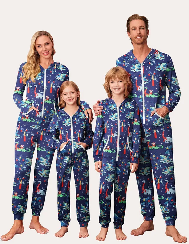 ekouaer-pajama-sets-one-piece-schlafanzug-mit-kapuze image 1