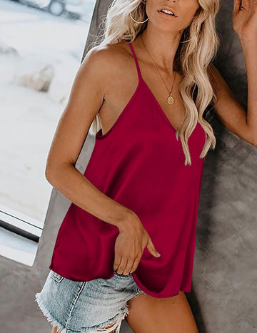 ekouaer-pajama-sets-satin-top-v-ausschnitt-verstellbar image 7