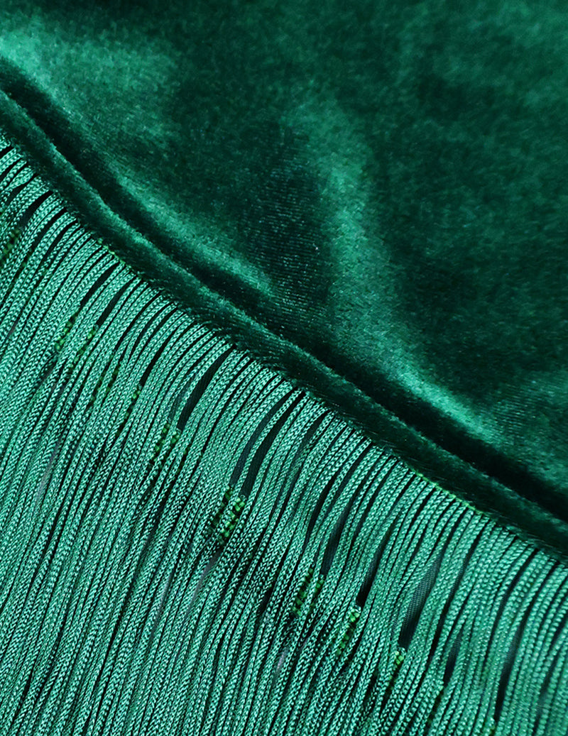 ekouaer-velvet-fringe-nachthemd-dunkelgr-n-cape-mermaid image 8