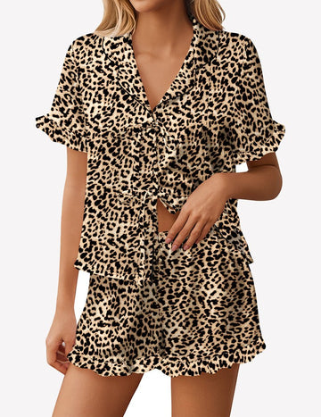 ekouaer-pajama-sets-satin-pyjama-schleife-shorts-y2k image 5