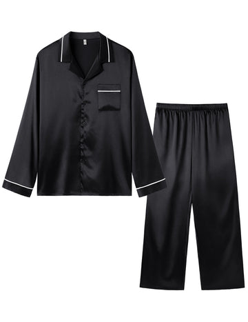ekouaer-pajama-sets-herren-satin-schlafanzug-langarm image 7