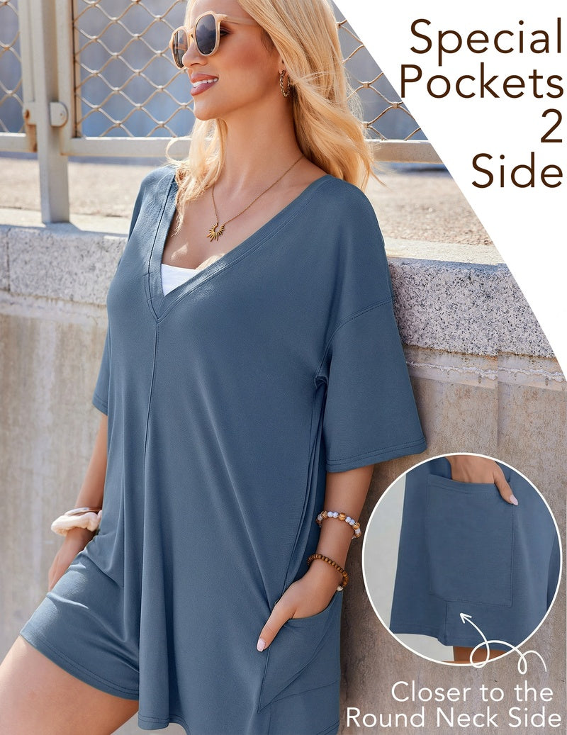 ekouaer-jumpsuits-overall-wende-romper-taschen-schwarz-s image 5