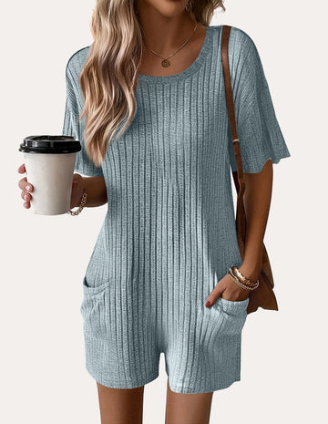 ekouaer-jumpsuits-tee-romper-gerippt-kurz-mit-taschen image 7