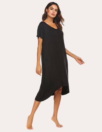 ekouaer-nightgowns-nachthemd-high-low-saum-comfy image 5