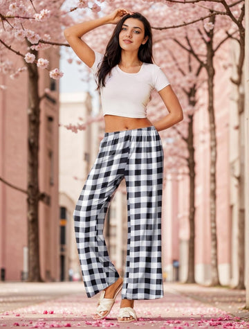 ekouaer-pajama-sets-schlafhose-wide-leg-2er-pack-mit-taschen image 5