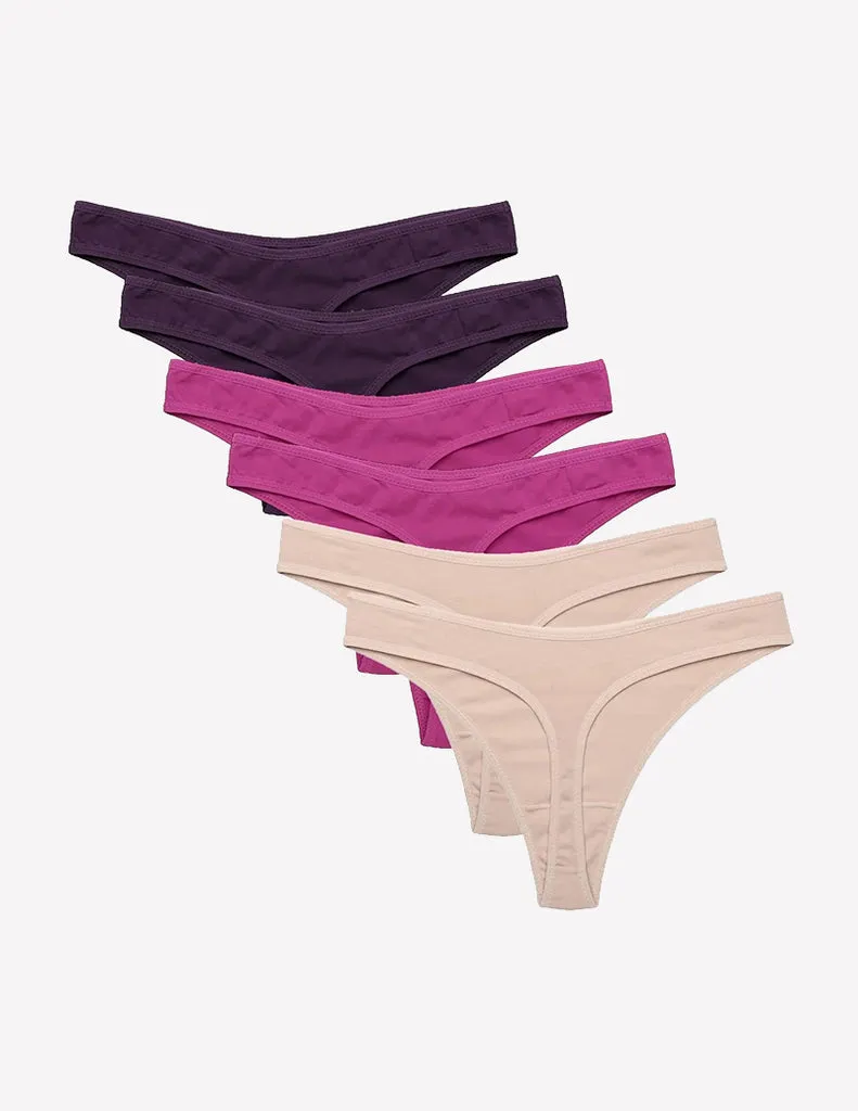 ekouaer-pajama-sets-string-tanga-baumwolle-6er-pack image 1