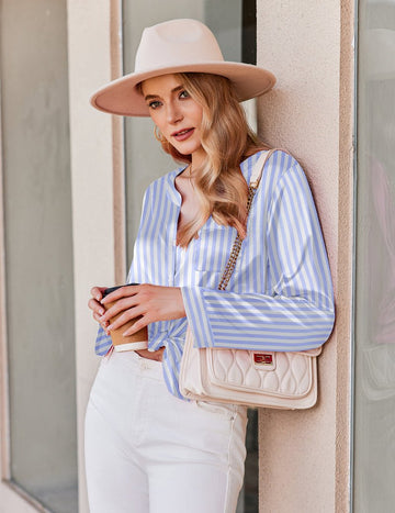 ekouaer-satin-long-sleeve-button-down-pyjama-2-teilig-langarm image 6