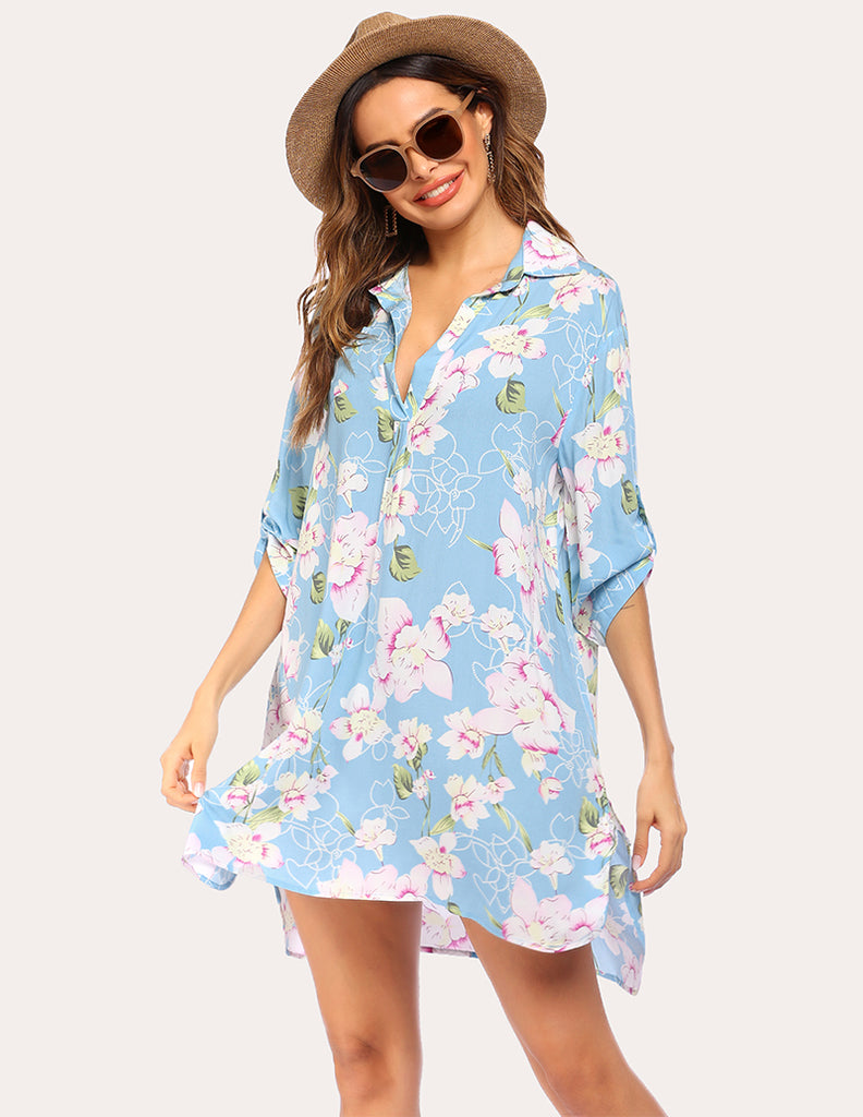 ekouaer-swimwear-bikini-cover-up-strandhemd-mit-kn-pfen image 1
