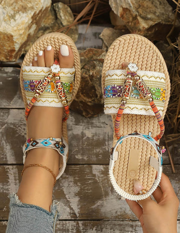 ekouaer-swimwear-boho-sandalen-flach-ethno-stick-gr-36-43 image 5
