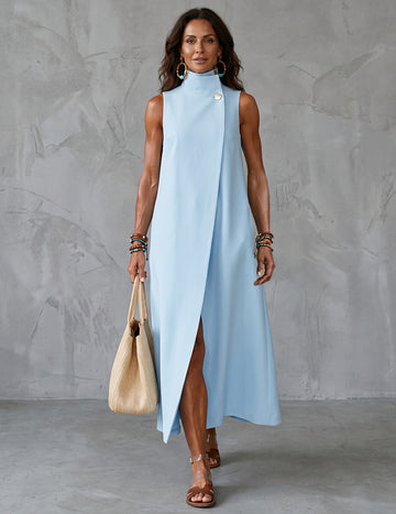 ekouaer-nightgowns-maxikleid-rmellos-mock-neck-a-linie image 7