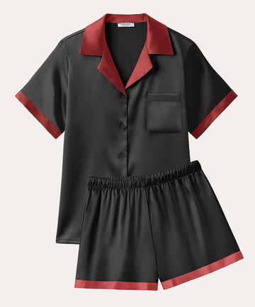 ekouaer-pajama-sets-summer-satin-pyjama-kurzarm-mit-knopf image 7
