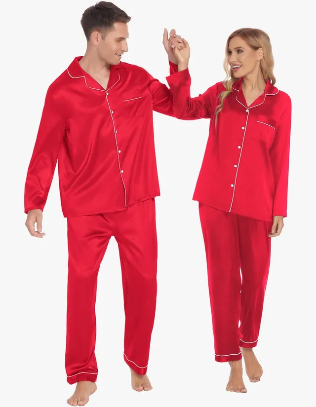 ekouaer-pajama-sets-satin-pyjama-langarm-lang image 1