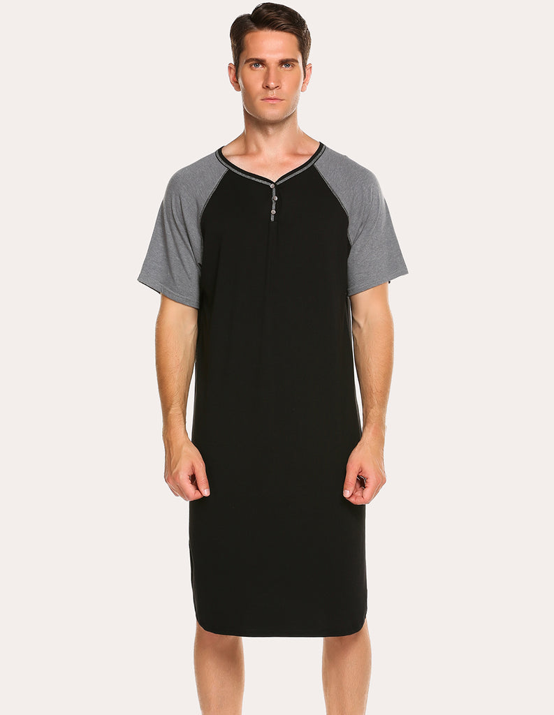ekouaer-men-nachthemd-herren-bequemes-nachtshirt image 1