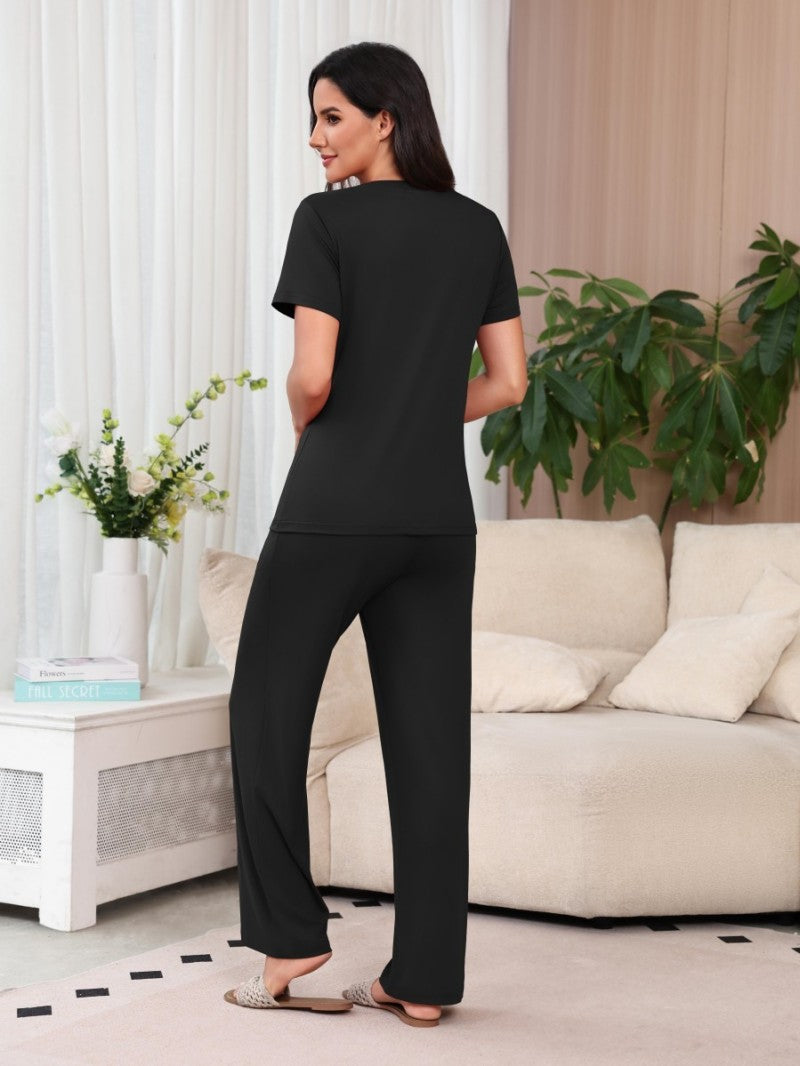 ekouaer-pajama-sets-henley-pyjama-weinrot-m image 2