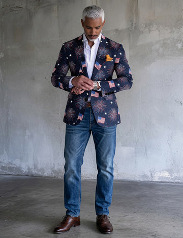 ekouaer-men-blazer-usa-flagge-fireworks-slim-fit image 2