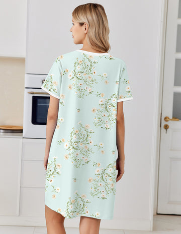 ekouaer-nightgowns-baumwoll-nachthemd-kurzarm-relaxed image 3