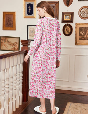 ekouaer-nightgowns-nachthemd-baumwolle-langarm-lang image 5