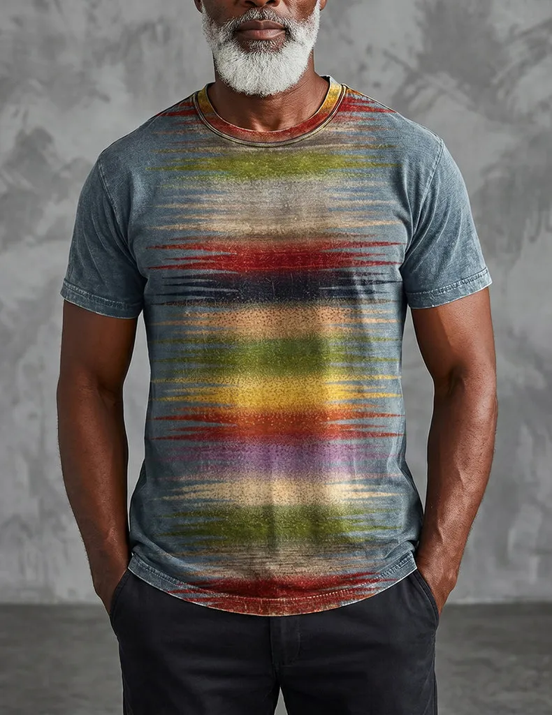 ekouaer-men-vintage-t-shirt-print-kurzarm-bunt image 1