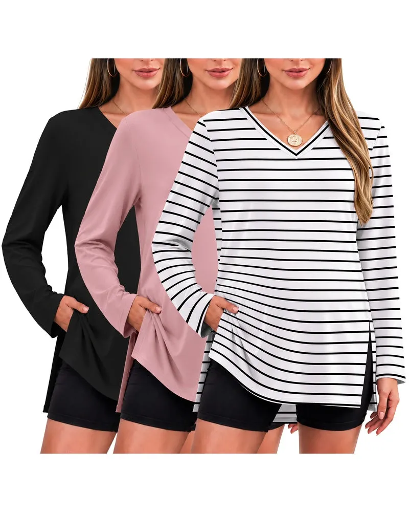 ekouaer-maternity-umstandsshirt-3er-pack-v-ausschnitt-s-xxl image 1