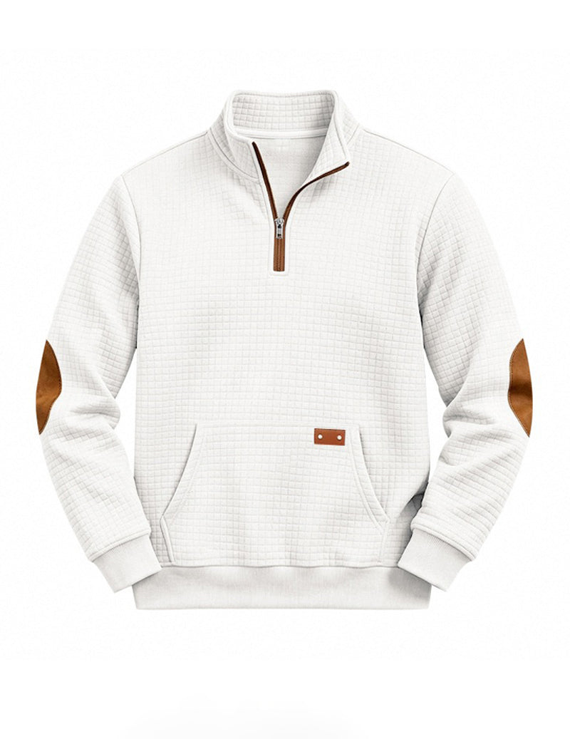 ekouaer-men-quarter-zip-pullover-sweatshirt-herren-schwarz-l-mit-taschen image 2