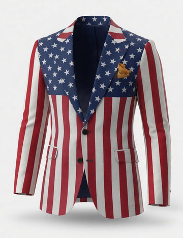 ekouaer-men-american-flag-stars-stripes-blazer-slim-fit image 2