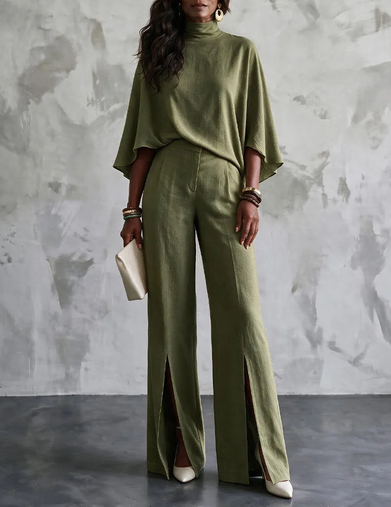 ekouaer-pajama-sets-schlafanzug-wei-kurzarm-weite-hose image 1