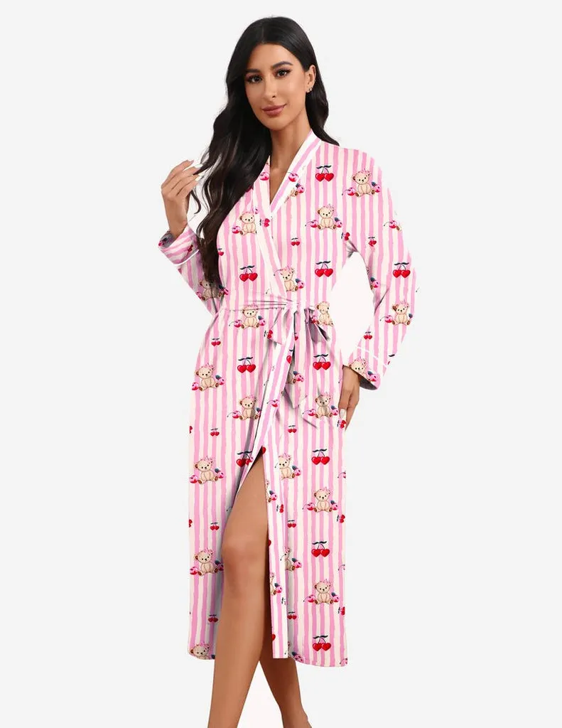 ekouaer-robes-bademantel-kimono-wadenlang-mit-taschen image 1