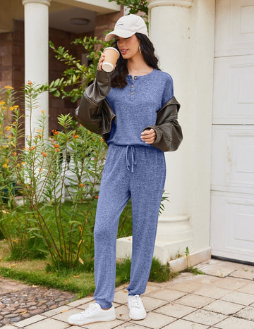 ekouaer-pajama-sets-langarm-pyjama-2teilig-mit-taschen image 3