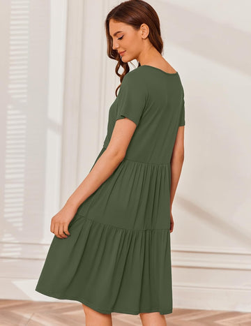 ekouaer-maternity-stillkleid-knielang-mit-stillfunktion image 7