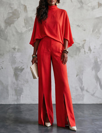 ekouaer-pajama-sets-schlafanzug-wei-kurzarm-weite-hose image 7