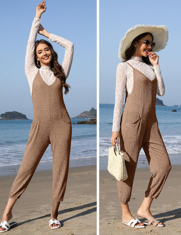 ekouaer-jumpsuits-ribbed-jumpsuit-rmellos-mit-taschen image 7