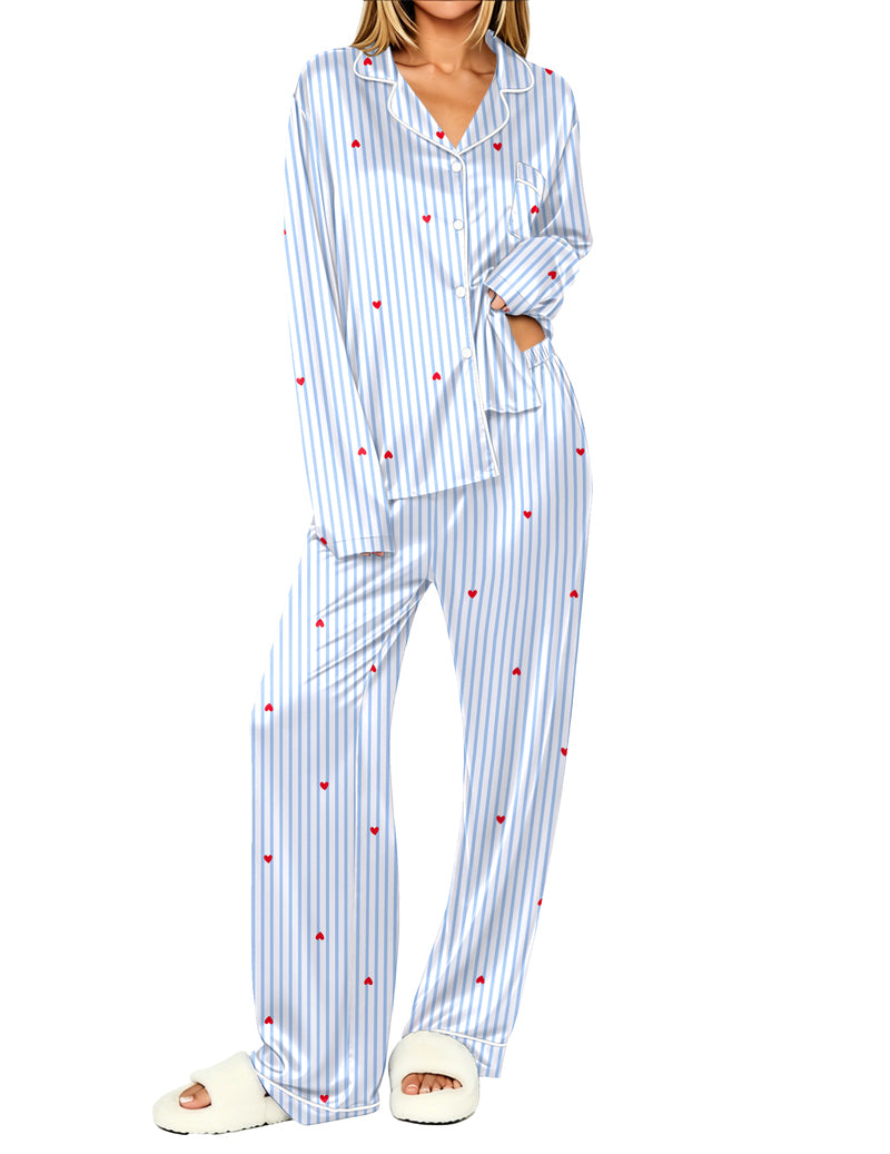 ekouaer-pajama-sets-satin-pyjama-champagner-paspel-2-tlg image 8