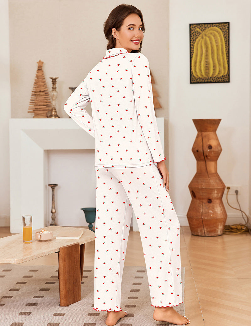 ekouaer-pajama-sets-button-down-schlafanzug-leopard-schwarz image 8