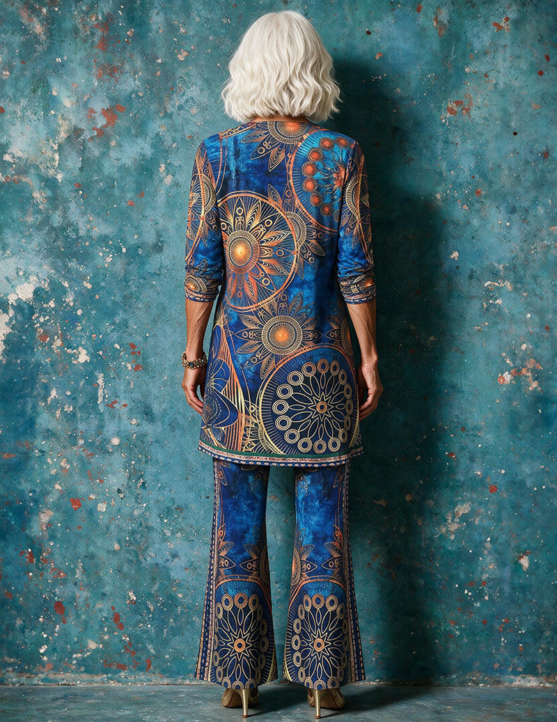 ekouaer-robes-bohemian-print-3-teiler-set-cardigan image 2