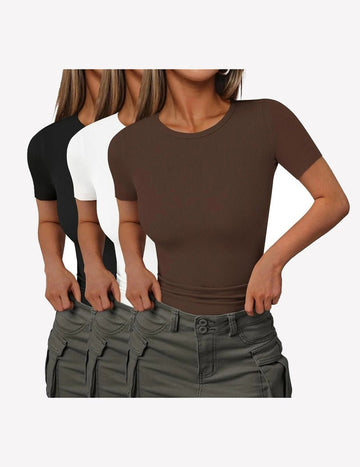 ekouaer-pajama-sets-ripp-t-shirt-3er-pack-schwarz-m image 5