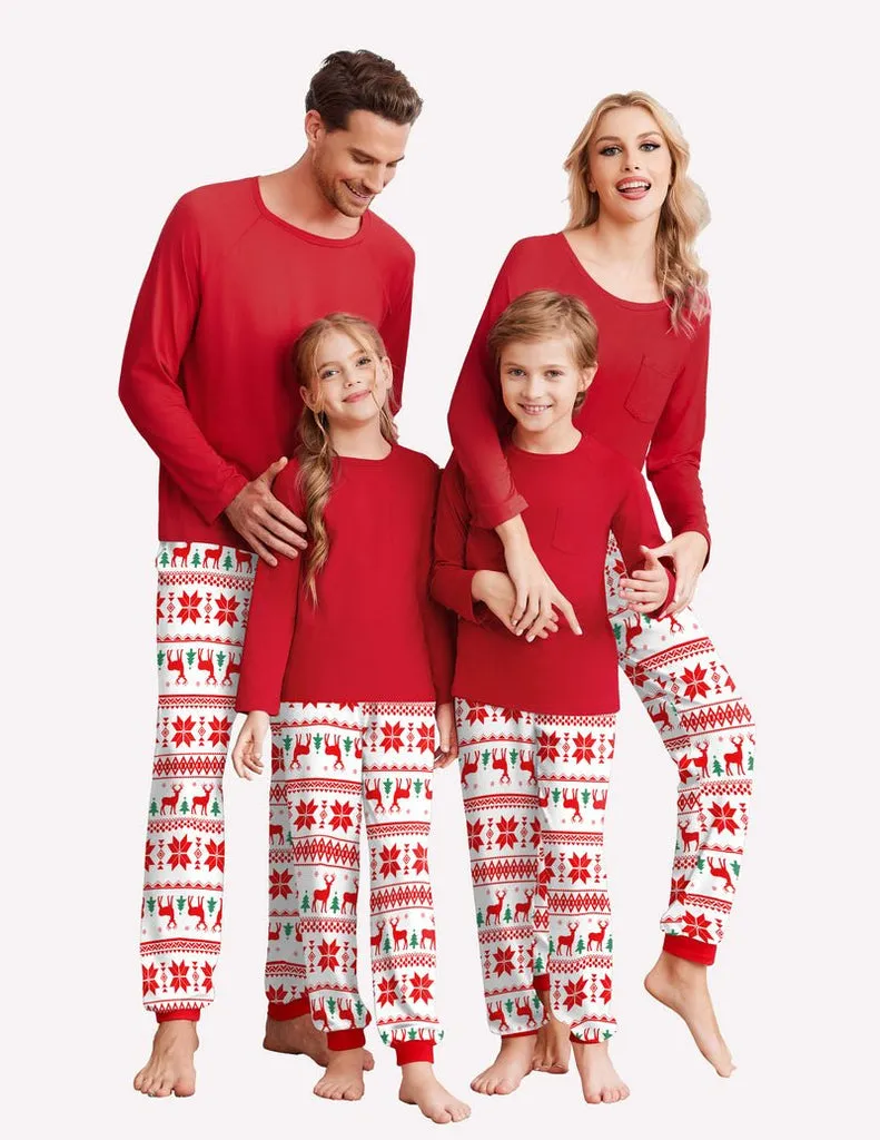 ekouaer-family-matching-weihnachts-schlafanzug-kariert-2tlg image 1