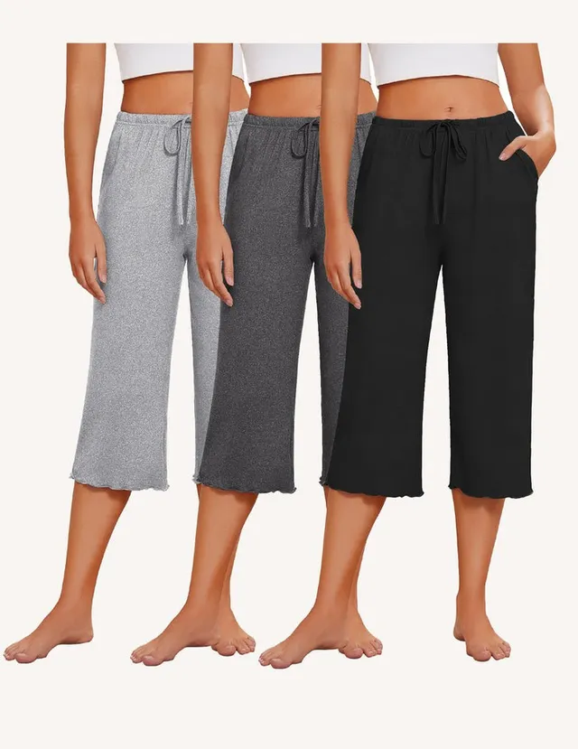 ekouaer-pajama-sets-capri-pyjamahose-3er-pack-mit-taschen image 1
