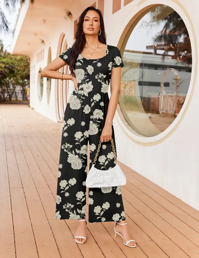 ekouaer-jumpsuits-short-sleeve-jumpsuit-sommer-weites-bein image 1
