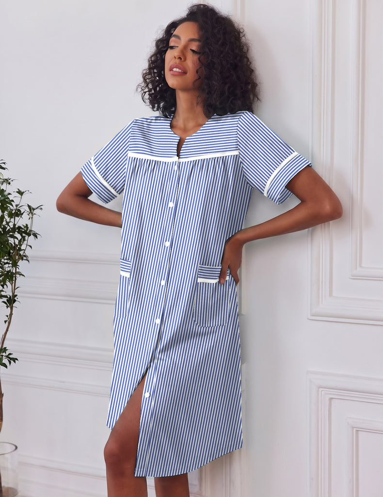ekouaer-nightgowns-button-down-hauskleid-mit-taschen image 1