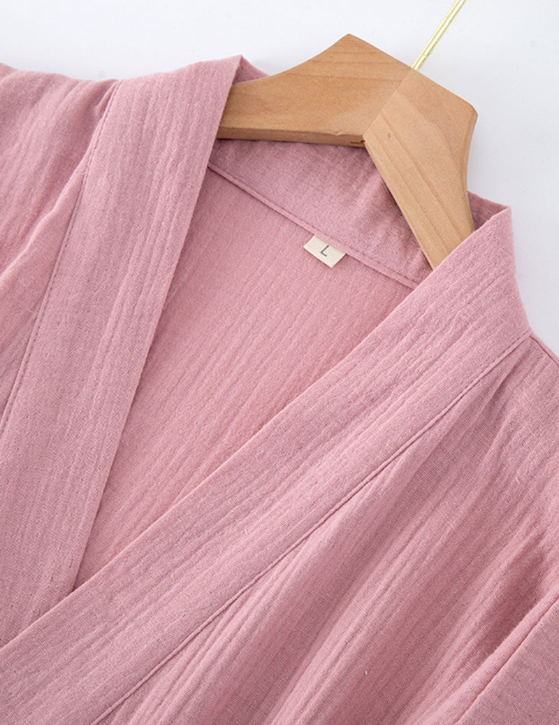 ekouaer-crinkle-gauze-kimono-morgenmantel-white image 8