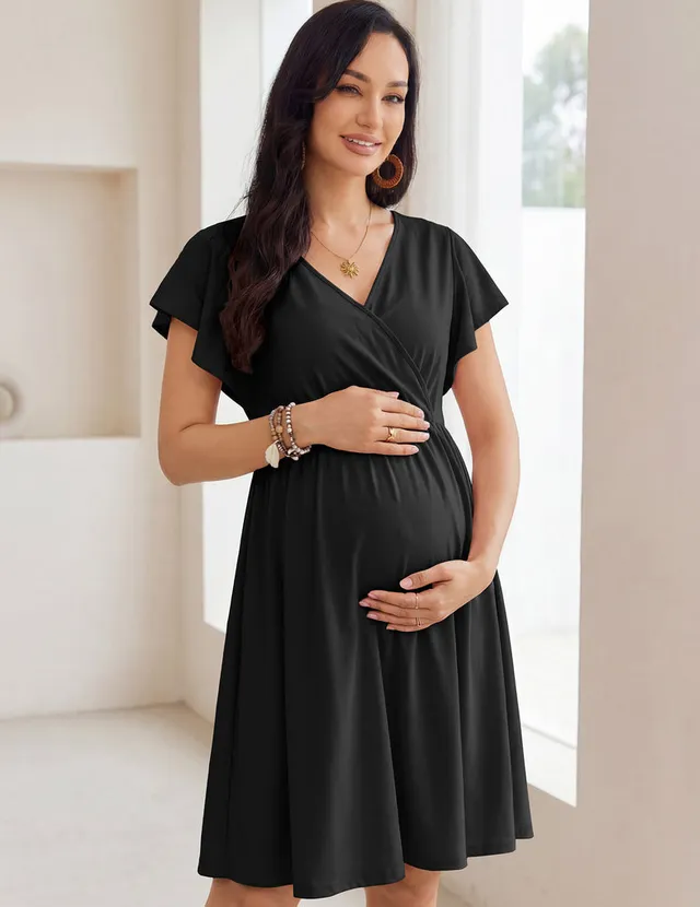 ekouaer-maternity-stillnachthemd-baumwolle-entbindung image 1
