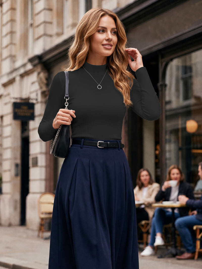 ekouaer-thermals-thermo-shirt-langarm-fleece-schwarz image 4