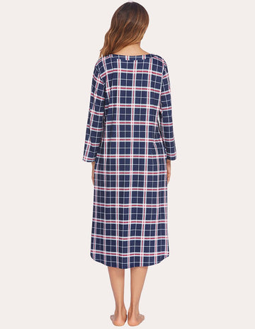 ekouaer-nightgowns-flanell-nachthemd-kariert-warm image 8