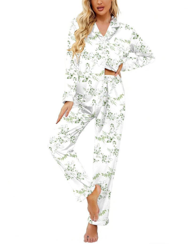 ekouaer-pajama-sets-satin-pyjama-print-langarm image 7